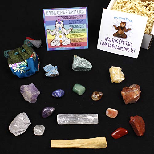 Healing Crystals Chakra Balance 16 Pc Starter Set