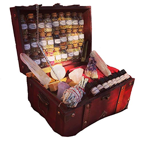 Huge Witchcraft KIT ~ Witch Alter Sets ~ Wand kit ~ Witch Kits ~ Potion kit ~ Crystal Witchcraft ~ spellbook ~ Book of Shadows ~ Cigar Box