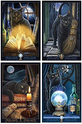 Enjoy all of your favorite Magical Cats in one bundle deal for a great price! 12x18" SET includes Bewitched, Brush with Magic, The Witching Hour, and Witch’s Apprentice. Prints do not include frame.