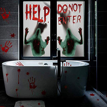 Halloween Window Door Decoration Cover Set