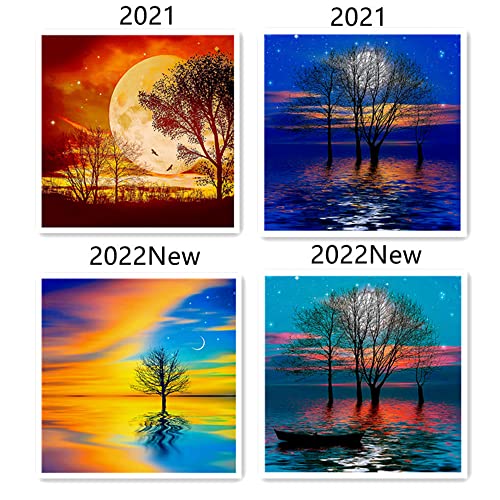 12 Pack DIY 5D Diamond Painting Kit,Diamond Painting Kits for Adults,Full Drill Diamond Art Paint by Numbers Star Moon Diamonds Gem Art Drill with Diamond Tool Sets 12" x 12"