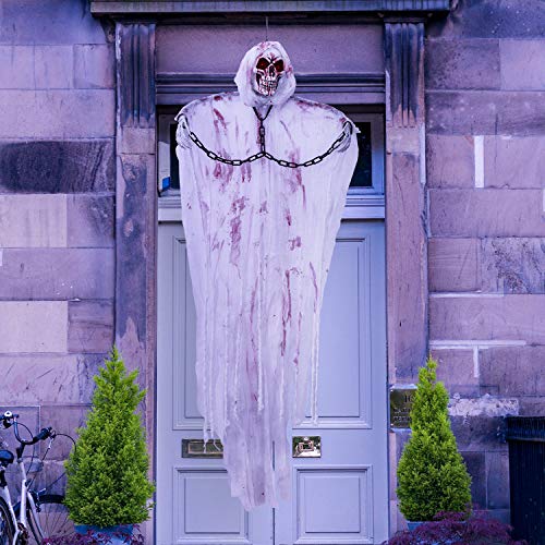 Hanging Grim Reaper Skull with Shackles Chains Best Halloween Decorations