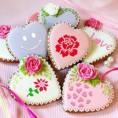 Cookie Stencils 50 Pack Christmas Autumn Fall Template Stencils For Baking Cake Coffee DIY Painting Craft Party Favors Teacher Supplies Gift