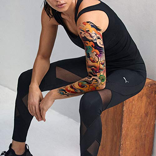 Extra Large Sleeve Temporary Tattoos, Full Arm Tattoo Sleeves, Fake Sleeve Tattoo, 6 Sheet