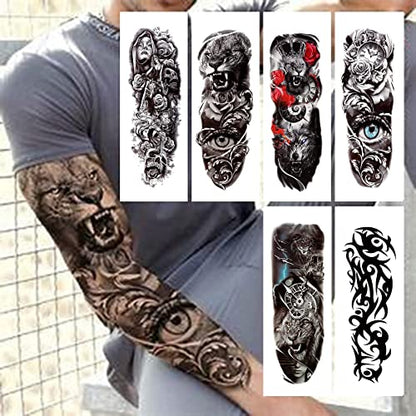 Temporary Tattoo Sleeves fake tattoos that look real and last long 12 Sheets