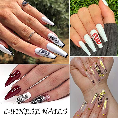 Water Transfer Nail Stickers Decals 3D Dragon Snake Angel Nail Art Stickers Decals