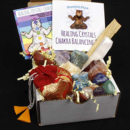 Healing Crystals Chakra Balance 16 Pc Starter Set