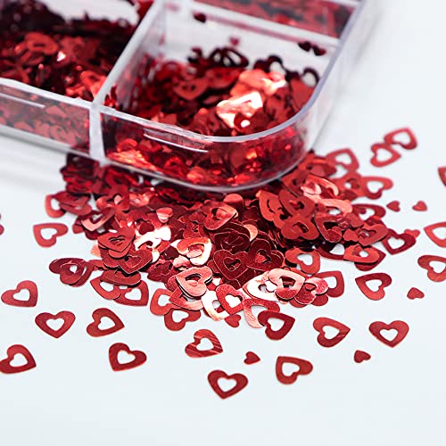 Valentine’s Day Heart Nail Art Glitter Sequins