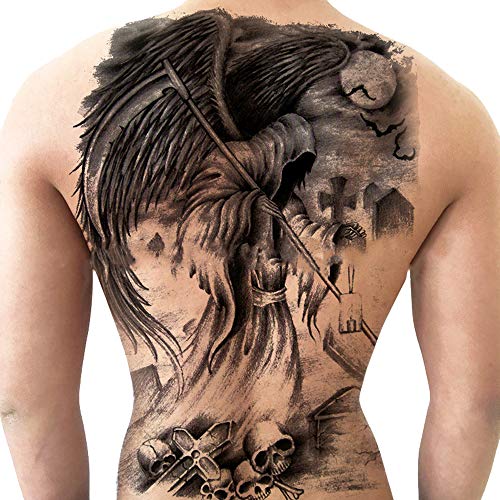 Temporary tattoo stickers on the men back, large picture waterproof and durable tattoo (M1)