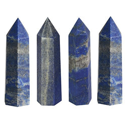 2" Lapis Lazuli Healing Crystal Wands Obelisk Tower 4 PCS