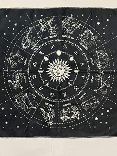 Altar 12 Constellations Astrology Tarot Divination Cards Table Cloth Tapestry