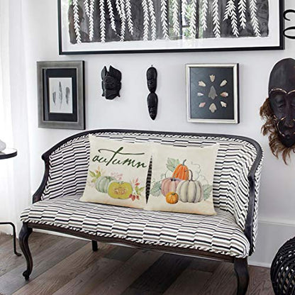 Fall Pumpkins Harvest Vintage Throw Pillow Covers