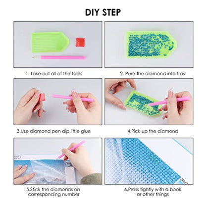 Butterfly Diamond Art, 9 Pack 5D Diamond Painting Kits for Adults Diamond Dotz Crafts Kits for Home Wall Decor 11.8 X 15.75 in