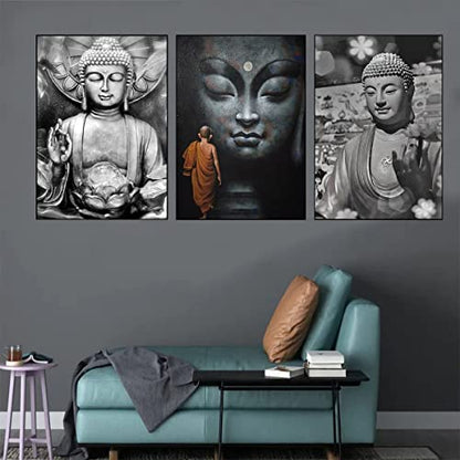 6 Pieces 5D Diamond Painting Kit for Adults Buddha Statue,Full Drill Painting by Number Kits Set for Home Office Wall Decor(12x16 inch,Buddha Statue)