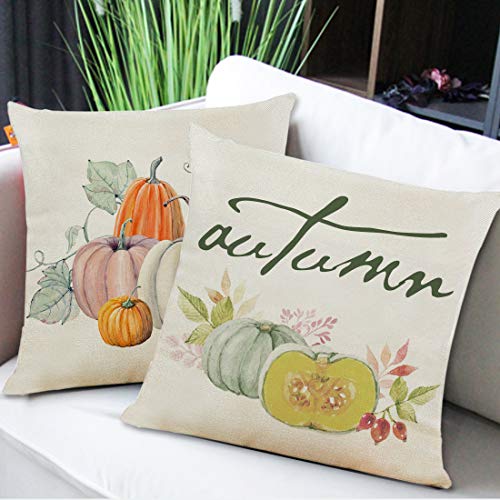 Fall Pumpkins Harvest Vintage Throw Pillow Covers
