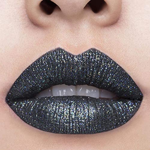 TATTOO JUNKEE Leather Lip Trio Lip Paint Kit, Includes Black Lip Liner & Matte Long-Wear Lip Paint + Coordinating Fine-Milled Opalescent Cosmetic Glitter