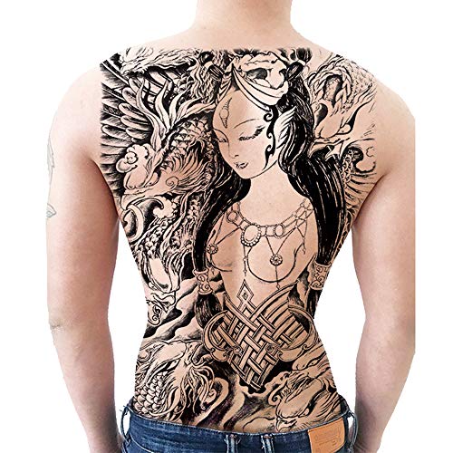 Asian Female with Dragons - temporary waterproof and durable