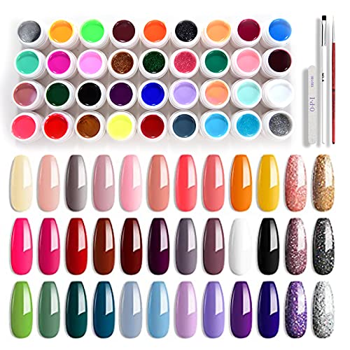 36 Colors UV Led Gel Nail Design Kit With Brush Strip Gel Art Paint For Nails 