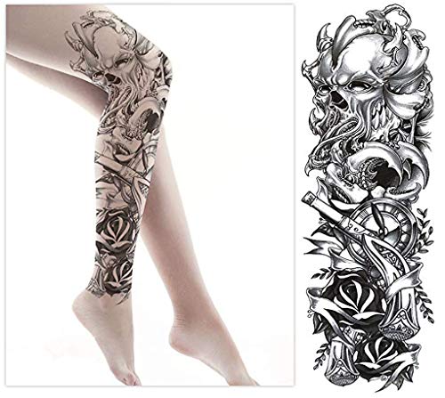 Full Arm Fake Temporary Tattoos and Half Arm Tattoo Sticker (20 sheets)