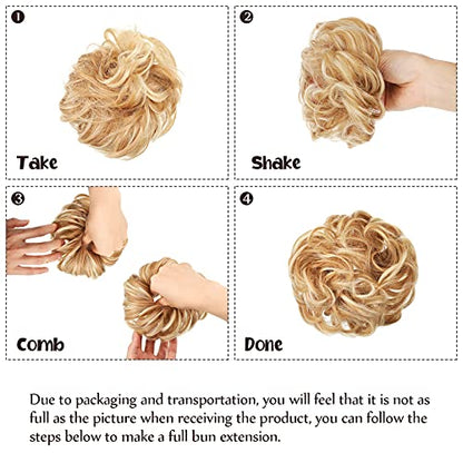 3 Pieces Synthetic Messy Bun