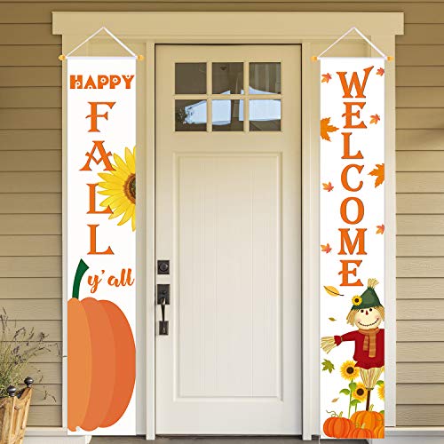 Happy Fall Y'all Hanging Door Banners