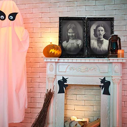 Halloween Decoration 3D Changing Face Moving Picture Frame Portrait Horror Decoration for Horror Party Castle House Home Decoration (3)