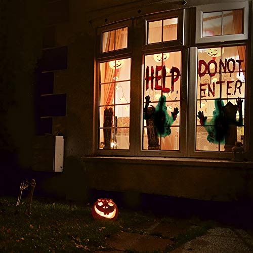 Giant Bloody Window Door Cover Creepy Spooky Stickers for Halloween