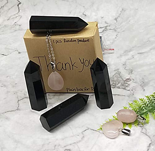 Healing Crystal Wands | 2" Black Obsidian| 6 Faceted Reiki Chakra Meditation Therapy 4 PCS