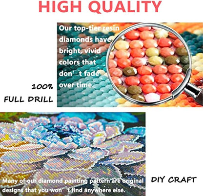 6 Pieces 5D Diamond Painting Kit for Adults Buddha Statue,Full Drill Painting by Number Kits Set for Home Office Wall Decor(12x16 inch,Buddha Statue)