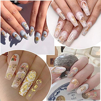 Water Transfer Nail Stickers Decals 3D Dragon Snake Angel Nail Art Stickers Decals