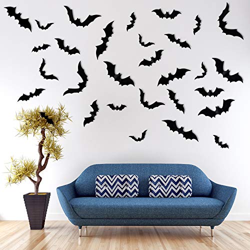  Halloween Vampire 2 Hanging Banners + 30 PVC Bats 