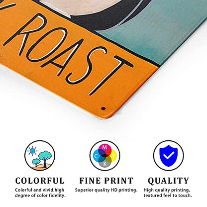 Black Cat Brew Dark Roast Wall Decor 12"x8" Inch Metal Tin Sign  Vintage Art Poster Plaque Home Wall Decor Gifts For Cat Coffee Lover Friend