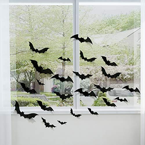 3D Scary Bats Halloween Stickers Set