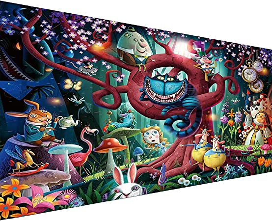 5D Lake Diamond Painting , Diamond Painting Moon Kits for Adults，DIY Full Drill Crystal Rhinestone Arts and Crafts, Gem Art Paints with Diamond Home Wall Decor 27.5 X 15.7inch