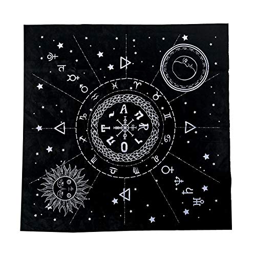 Altar Table Cloth Tapestry 12 Constellations Pentacle Astrology Divination Cards