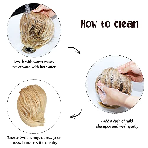 3 Pieces Synthetic Messy Bun
