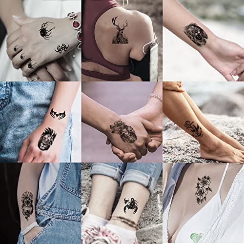 Full Arm Temporary Tattoo Sexy Extra Large Long Lasting Waterproof 3d Fake Tattoo Sleeve for Arms Legs Shoulders 12 Sheets Fashion Body Art Also Easy to DIY Crafts