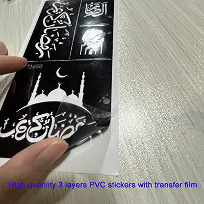 10 Sheets Henna Tattoo Stencils, Temporary Tattoo Stickers, Reusable Self-Adhesive Tattoo Templates with Moon Castle Pattern for Women and Girls Body Art Makeup Party Decoration