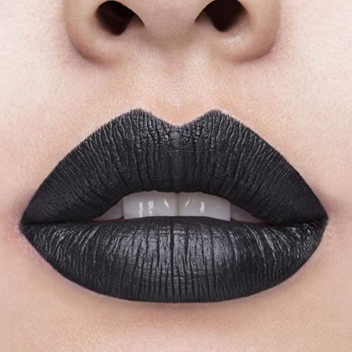 TATTOO JUNKEE Leather Lip Trio Lip Paint Kit, Includes Black Lip Liner & Matte Long-Wear Lip Paint + Coordinating Fine-Milled Opalescent Cosmetic Glitter