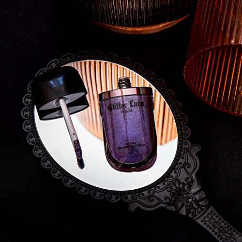 TATTOO JUNKEE Side Hustle Glitter Lava, Deep Purple Non-Sticky Lip Gloss with Ultra-Fine Shimmer Effects, Layer Over Lipstick or Wear Alone, 0.33 Fl Oz