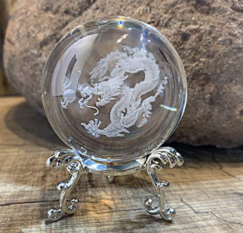 Fengshui Glass Loong Ball Home Decoration