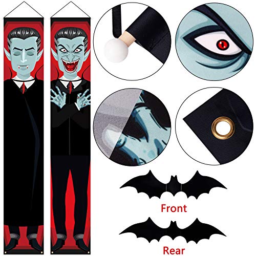  Halloween Vampire 2 Hanging Banners + 30 PVC Bats 