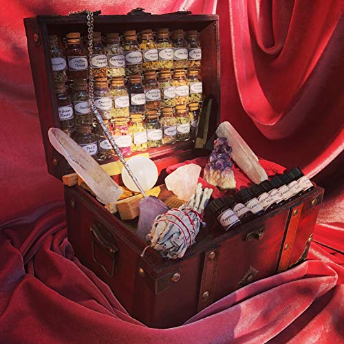 Huge Witchcraft KIT ~ Witch Alter Sets ~ Wand kit ~ Witch Kits ~ Potion kit ~ Crystal Witchcraft ~ spellbook ~ Book of Shadows ~ Cigar Box