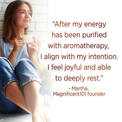 MAGNIFICENT 101 Sacred Plants Smudge Candle for House Energy Cleansing, Banish Negative Energy, Spiritual Purification and Chakra Healing - Natural Soy Wax Candle for Aromatherapy (Ginger)