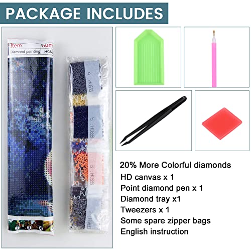 9 Pack DIY 5D Diamond Painting Kits for Adults Moon Full Drill Diamond Art Painting for Home Wall Decor(Canvas 12X12In)