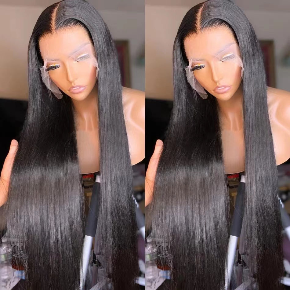 Brazilian Long Straight Human Hair Wigs 13x4 Lace Front Wig For Women Real Hair Frontal Closure Wig Pre Plucked 13-32 Inches