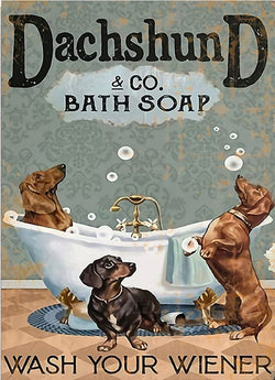 Dachshund & Co. Bath Soap Wash Your Wiener | Cut Out Design | Resizable Printable PNG, PDF, JPG | Instant Digital File Download | Cut Out Design | Resizable Printable PNG, PDF, JPG | Instant Digital File Download