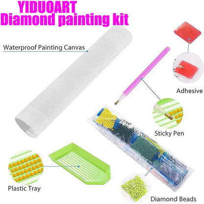 Stitch Diamond Painting Kits for Adults and Kids Canvas size : 12 x 16 inch 5D DIY Diamond Art Kits Round Full Drill Paint with Diamonds Crystal Rhinestone Cross Stitch