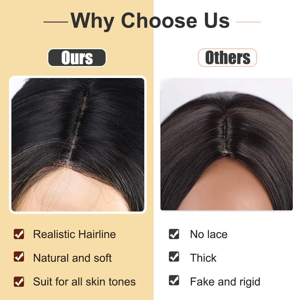 Middle Part Synthetic Shoulder Length 14 Inch Colorful Heat Resistant Fiber Wig