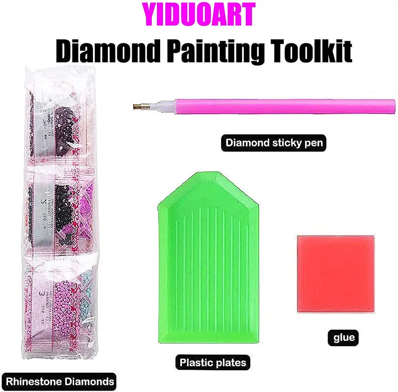 Stitch Diamond Painting Kits for Adults and Kids Canvas size : 12 x 16 inch 5D DIY Diamond Art Kits Round Full Drill Paint with Diamonds Crystal Rhinestone Cross Stitch
